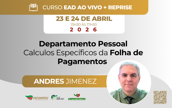 DEPARTAMENTO PESSOAL – CALCULOS ESPECÍFICOS DA FOLHA DE PAGAMENTOS