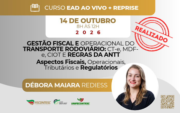 GESTÃO FISCAL E OPERACIONAL DO TRANSPORTE RODOVIÁRIO: CT-e, MDF-e, CIOT E REGRAS DA ANTT Aspectos Fiscais, Operacionais, Tributários e Regulatórios