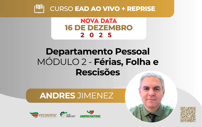 Departamento Pessoal – Módulo II: Férias, Folha e Rescisões